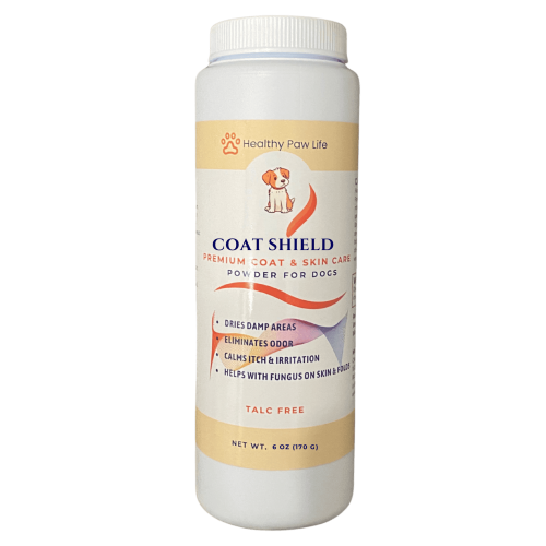 COAT SHIELD - Canine Dry Powder and Gentle Skin Cleanser for Allergies and Irritation for Dogs | Alleviate Odors and Itchiness | Holistic Remedy