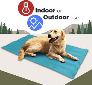 11 X 15 Inches  Pet Cooling Pad For Dogs Prevent Overheating And Dehydration Keep Your Dog Comfortable At Home Or Travel (Color: Blue)