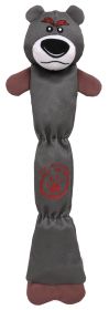 Pet Life Extra Long Dura-Chew Reinforce Stitched Durable Water Resistant Plush Chew Tugging Dog Toy (Color: Grey)
