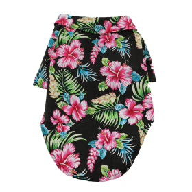 Hawaiian Camp Shirt (Color: Paradise Nights, size: large)